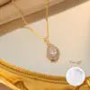 Zircon Drop Necklace – Elegant Stainless Steel