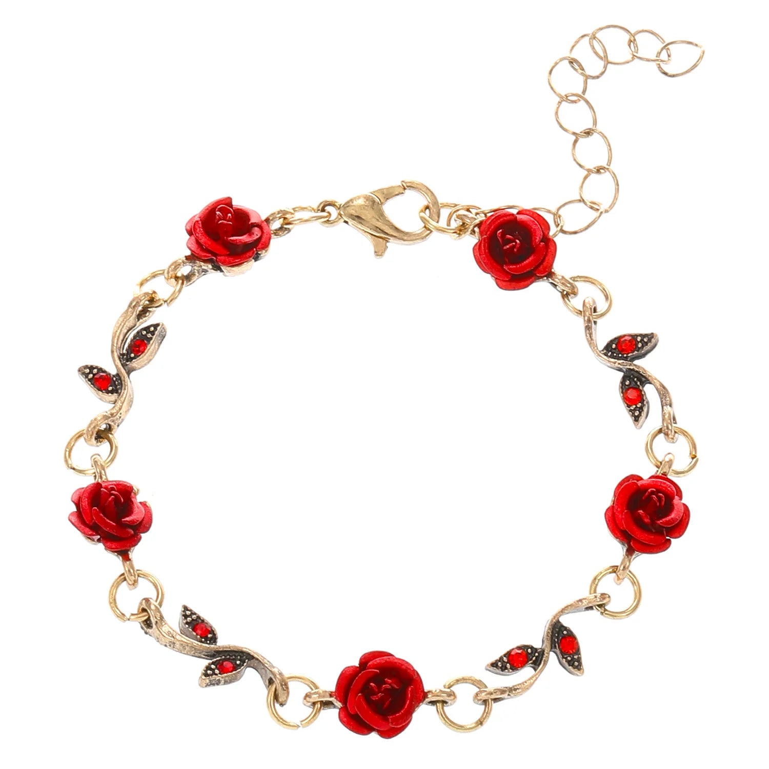 Red Rose Jewelry Set – Elegant & Romantic