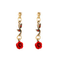 Red Rose Jewelry Set – Elegant & Romantic