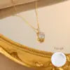 Zircon Drop Necklace – Elegant Stainless Steel