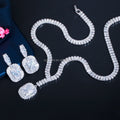 Blue Cubic Zirconia Jewelry Set – Elegant Gold Plated