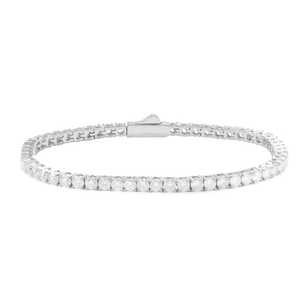 Iced Out Tennis Chain – Gold & Silver Zircon