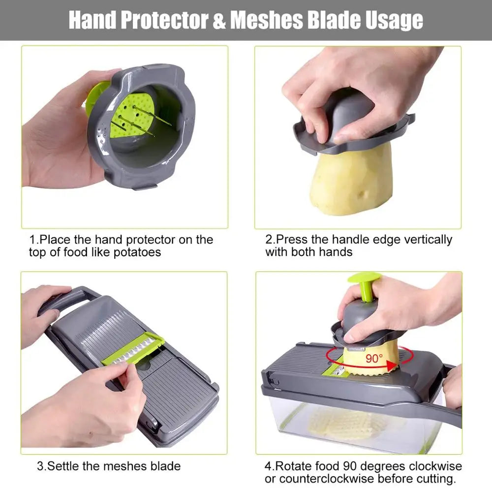 Pro Vegetable Chopper – 6 Blades