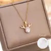 Zircon Drop Necklace – Elegant Stainless Steel