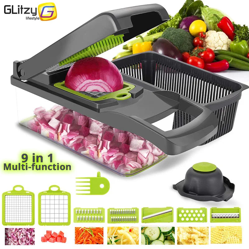 Pro Vegetable Chopper – 6 Blades