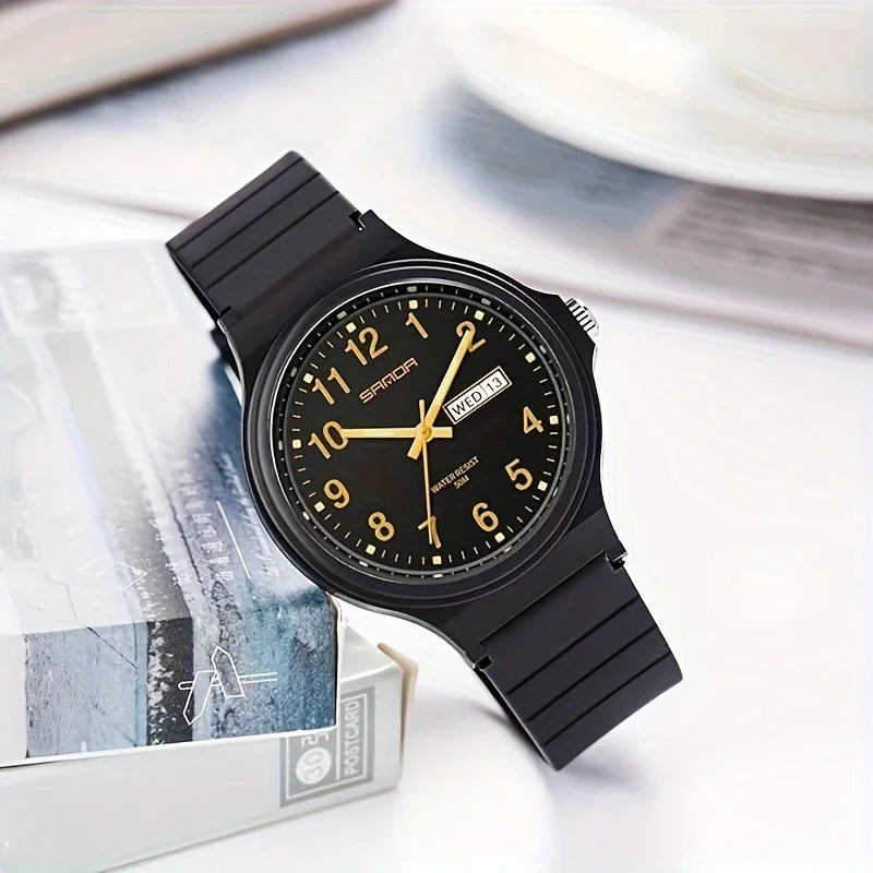 Women’s Minimalist Watch – Casual Sport Style with Day & Date