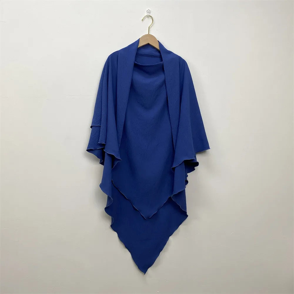 2-Layer Khimar Hijab – Elegant & Full Coverage