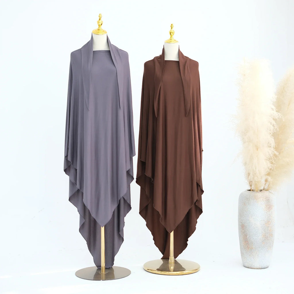 Jersey Cotton Khimar – Long & Comfortable