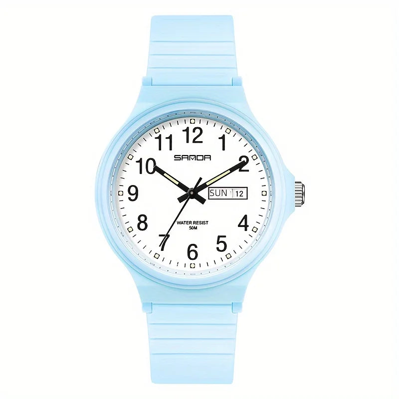 Women’s Minimalist Watch – Casual Sport Style with Day & Date