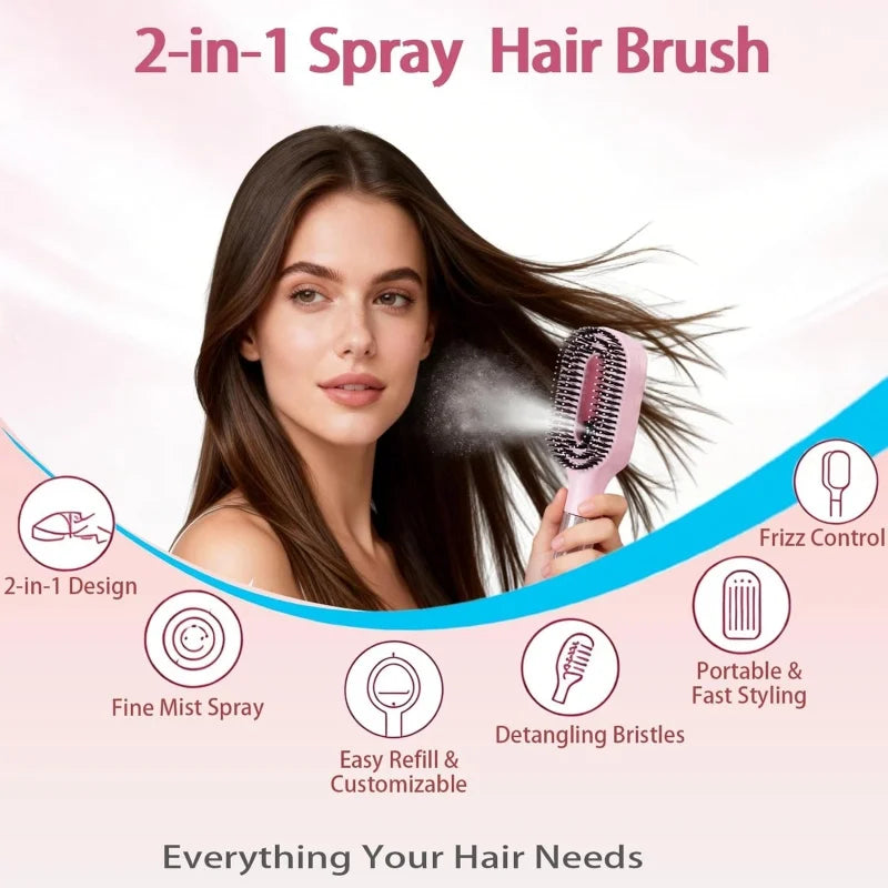 2-in-1 Hair Mist Brush – Smooth & Detangle