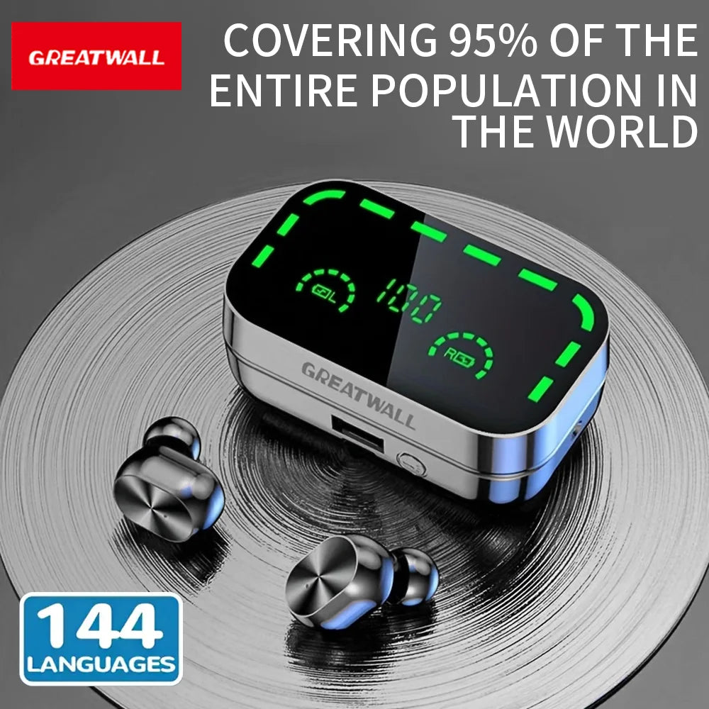 AI Smart Translator Earbuds – Real-Time Translation (144 Languages)