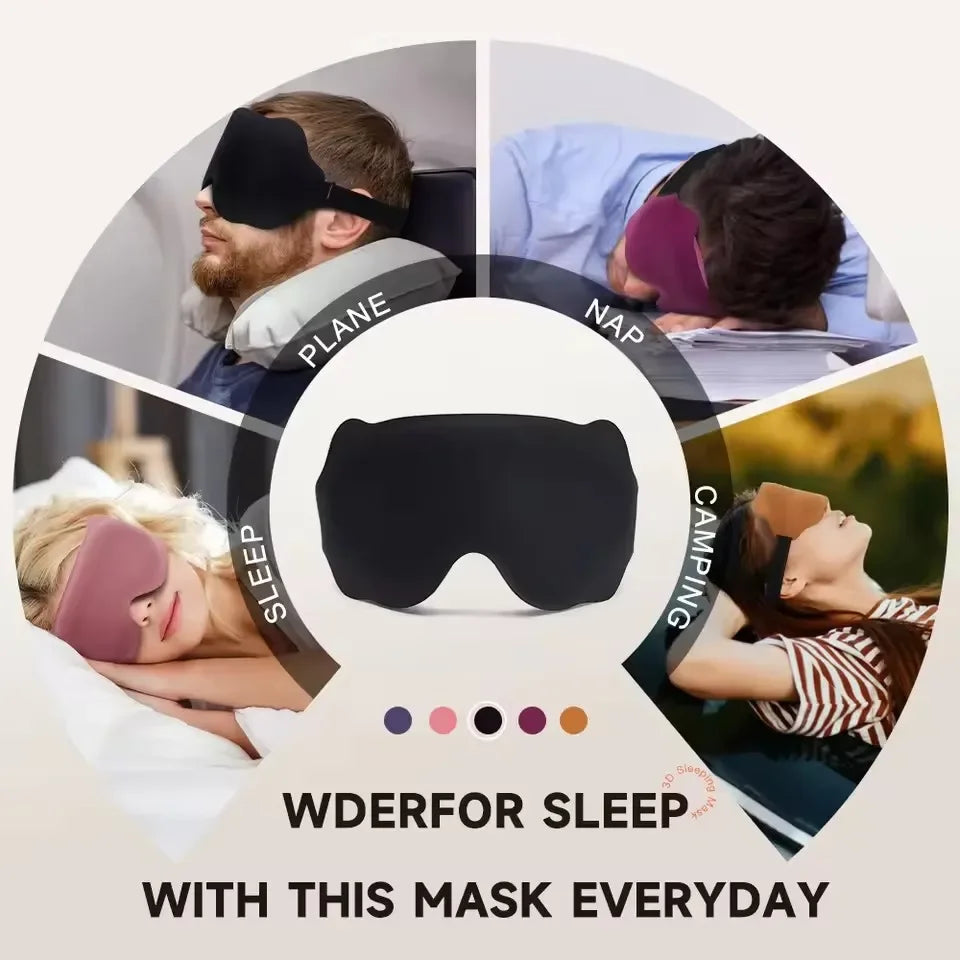 Soft Sleep Mask – Light Blocking Eye Mask for Deep Sleep