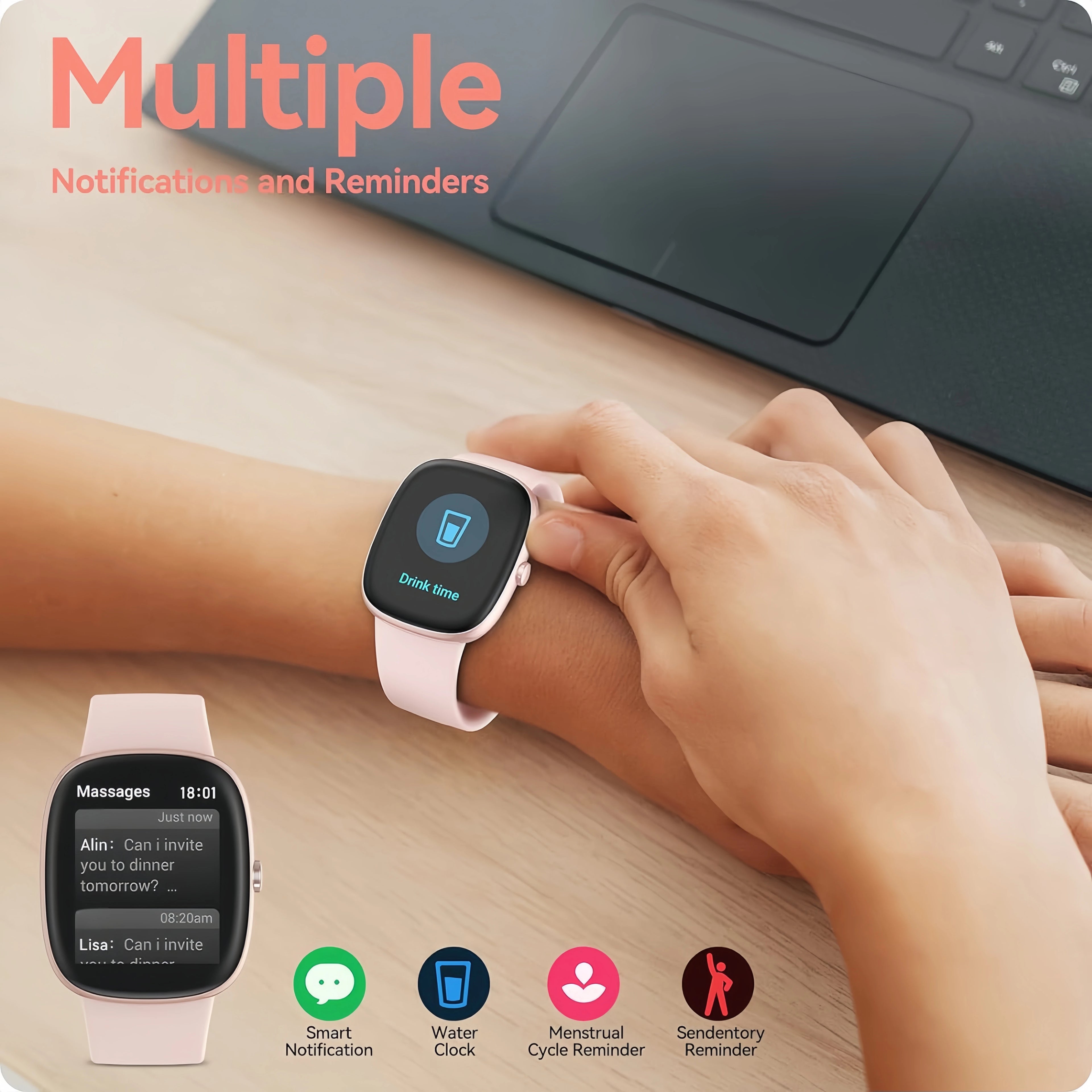 Smart Fitness Watch – Heart Rate, Sleep & Steps Tracking