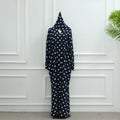 Elegant Abaya Set (2PCS) with Hijab – Polka Dot Design