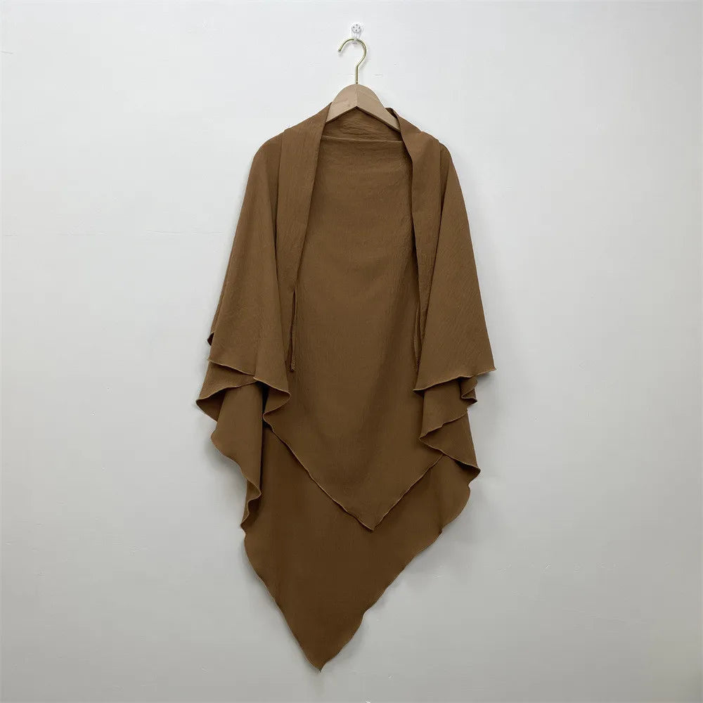 2-Layer Khimar Hijab – Elegant & Full Coverage
