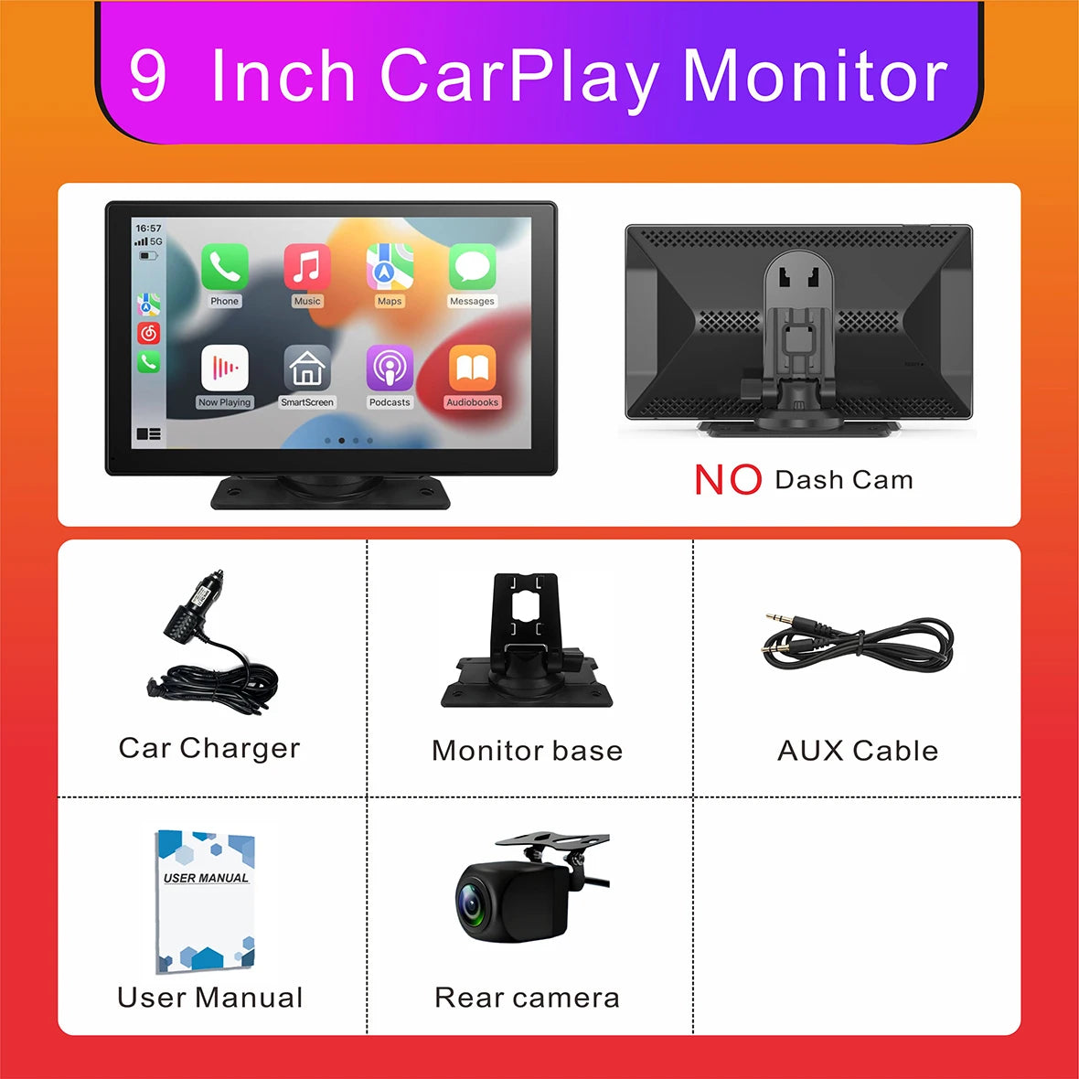 Portable Wireless CarPlay Screen