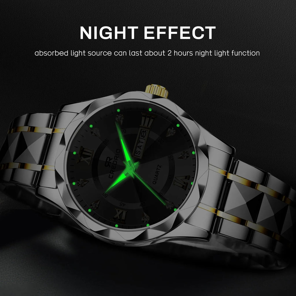 Men’s Luxury Quartz Watch – Waterproof & Luminous