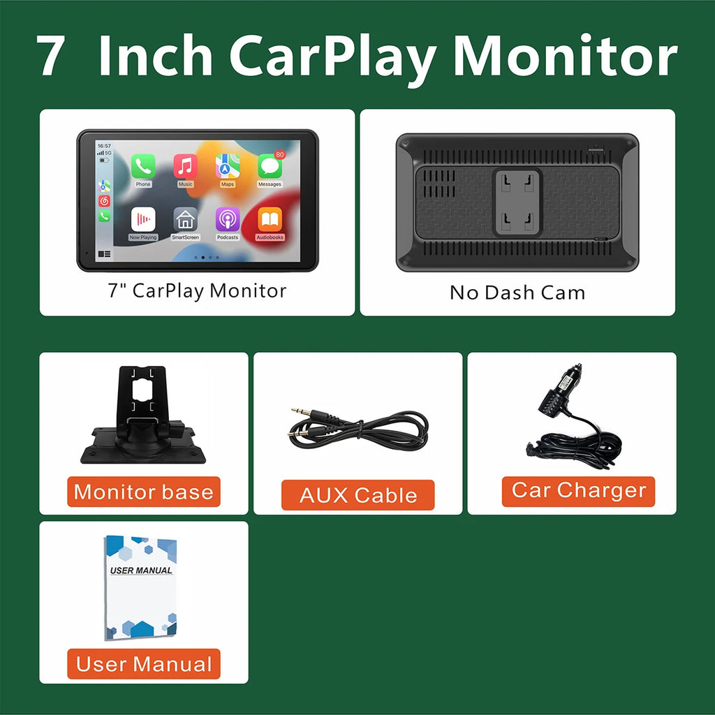 Portable Wireless CarPlay Screen