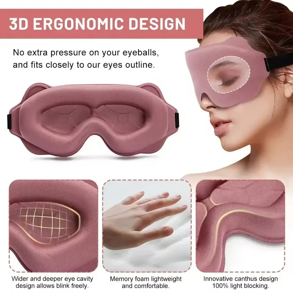 Soft Sleep Mask – Light Blocking Eye Mask for Deep Sleep