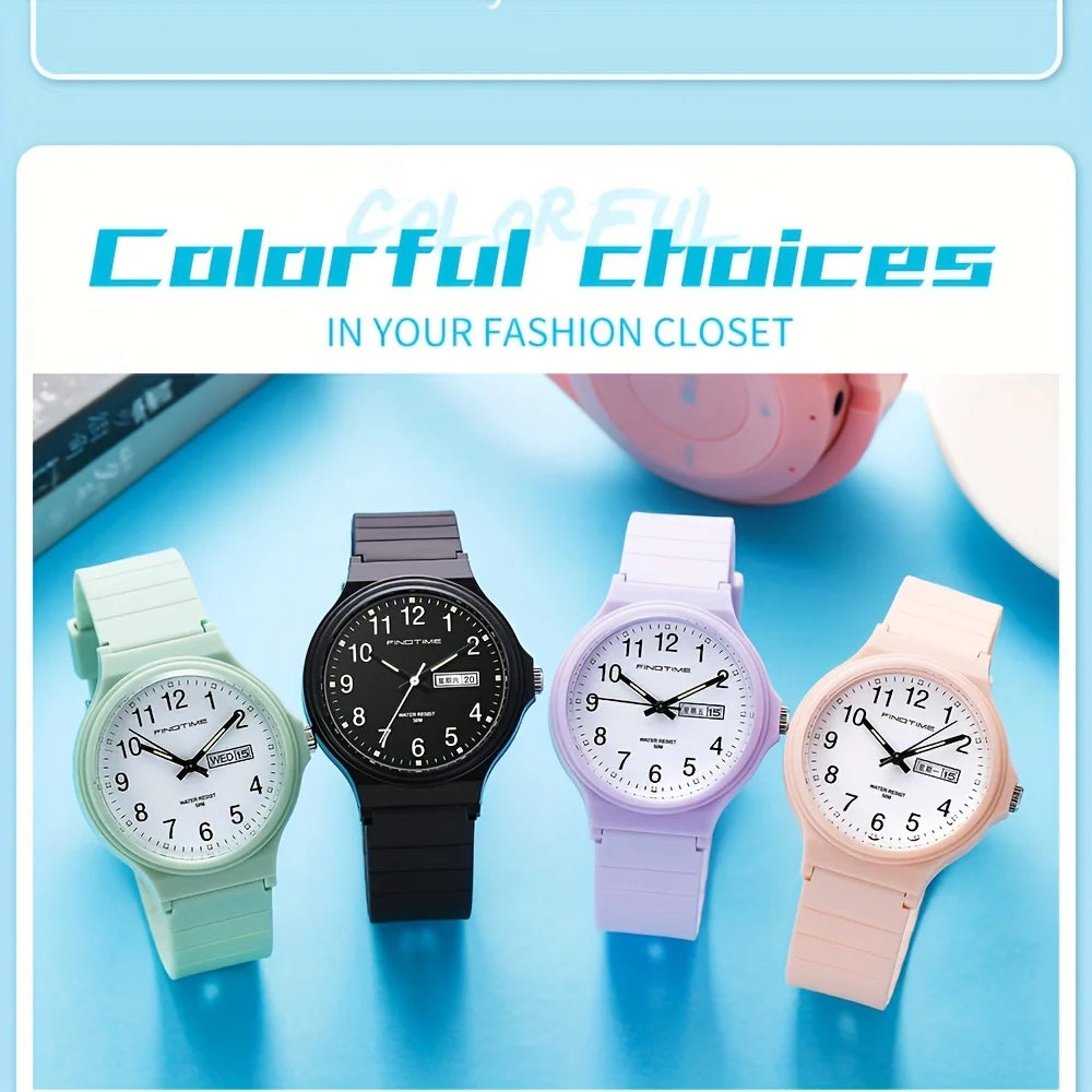 Women’s Minimalist Watch – Casual Sport Style with Day & Date