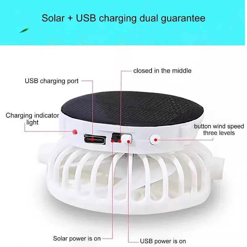 Solar Cooling Fan Cap – Breathable Hat with Built-In Fan for Summer Outdoors