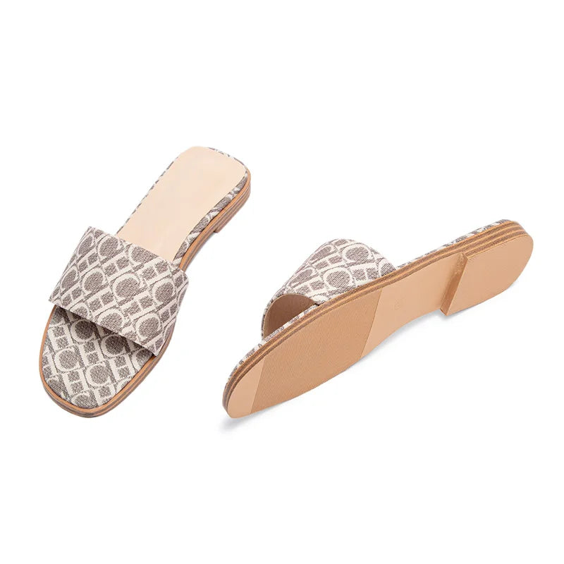 Women’s Printed Slide Sandals – Comfortable & Anti-Slip