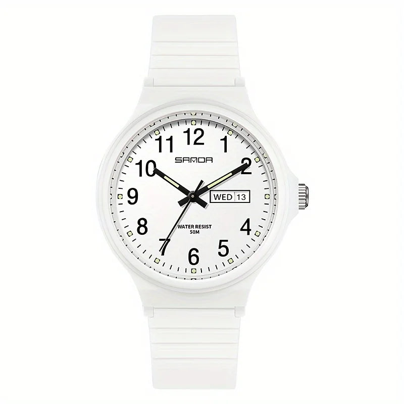 Women’s Minimalist Watch – Casual Sport Style with Day & Date