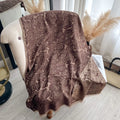 Golden Embroidered Hijab – Elegant & Lightweight