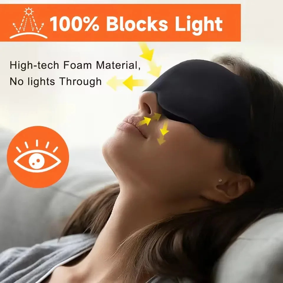 Soft Sleep Mask – Light Blocking Eye Mask for Deep Sleep