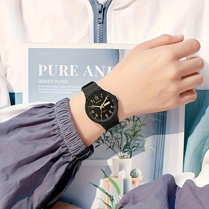 Women’s Minimalist Watch – Casual Sport Style with Day & Date