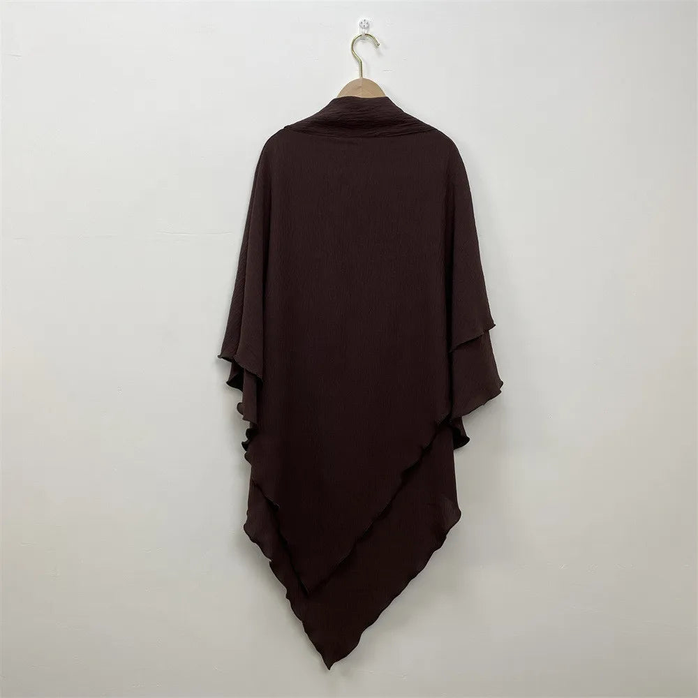 2-Layer Khimar Hijab – Elegant & Full Coverage