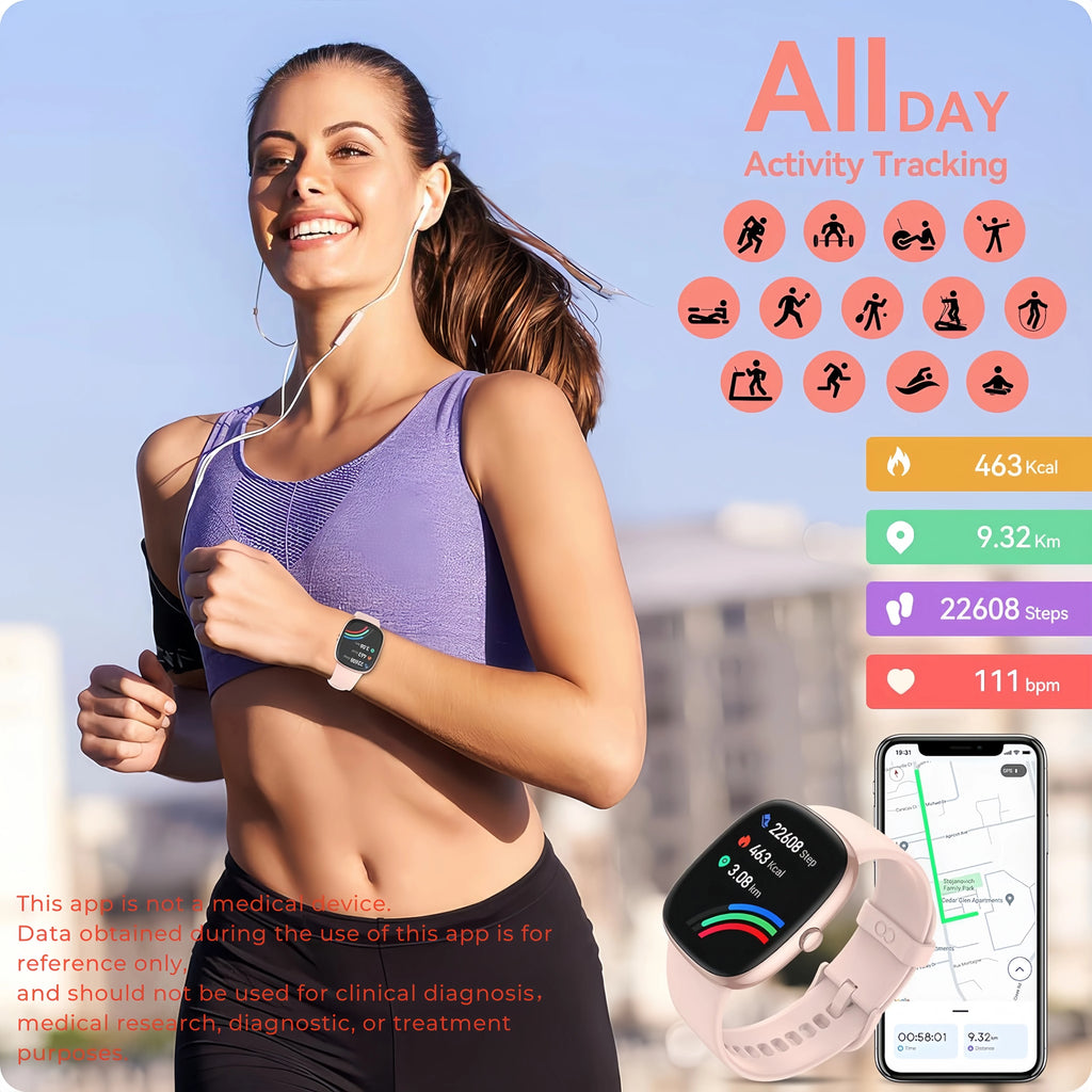Smart Fitness Watch – Heart Rate, Sleep & Steps Tracking