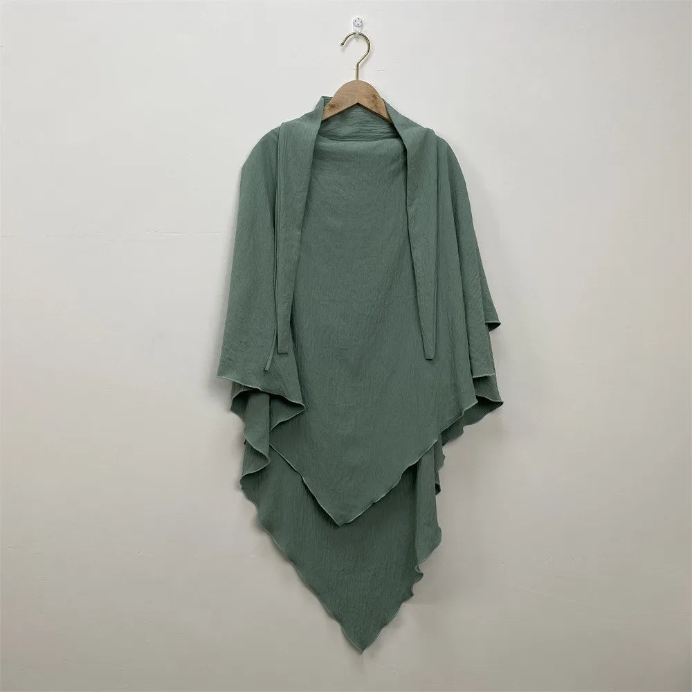 2-Layer Khimar Hijab – Elegant & Full Coverage