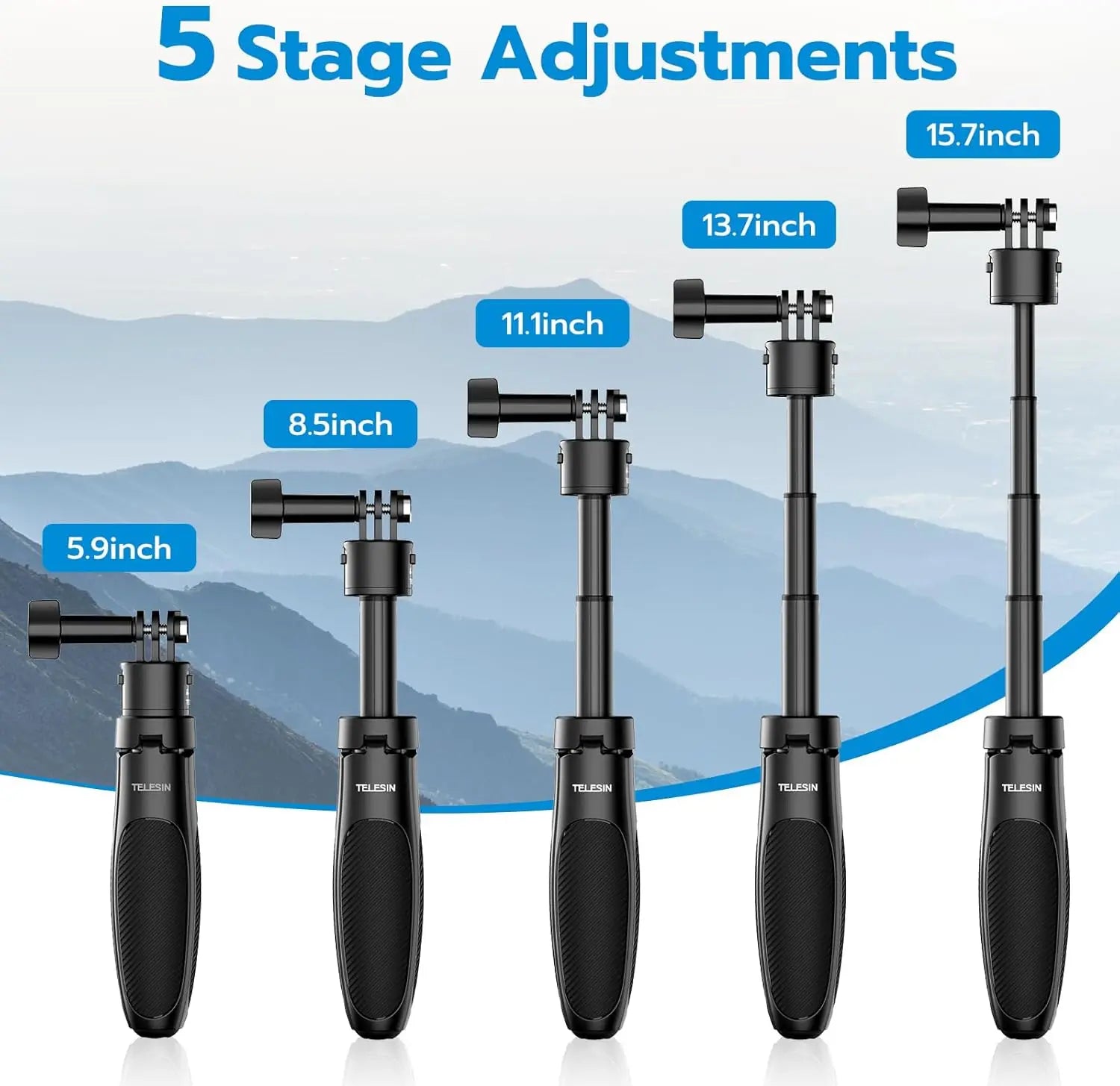 TELESIN Action Camera Tripod Stick