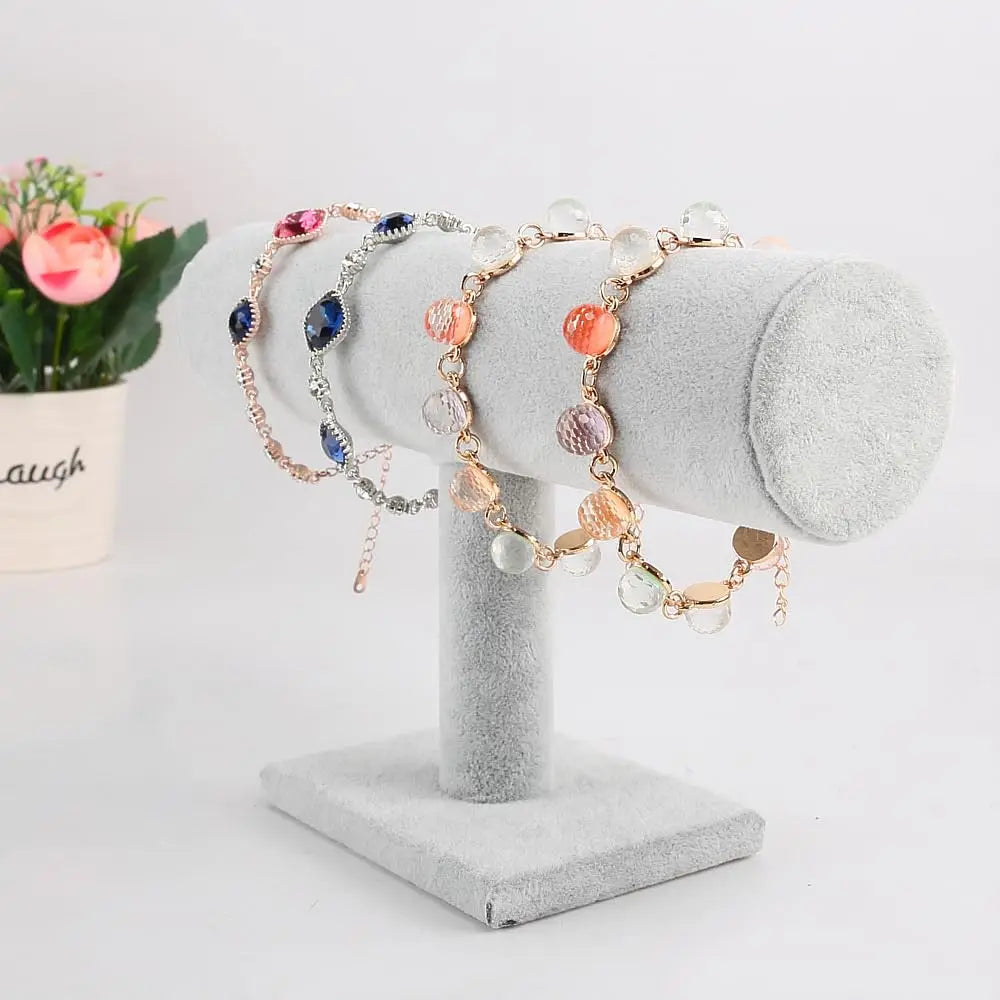 Jewelry Display Stand – T-Bar Bracelet & Watch Holder (Black)