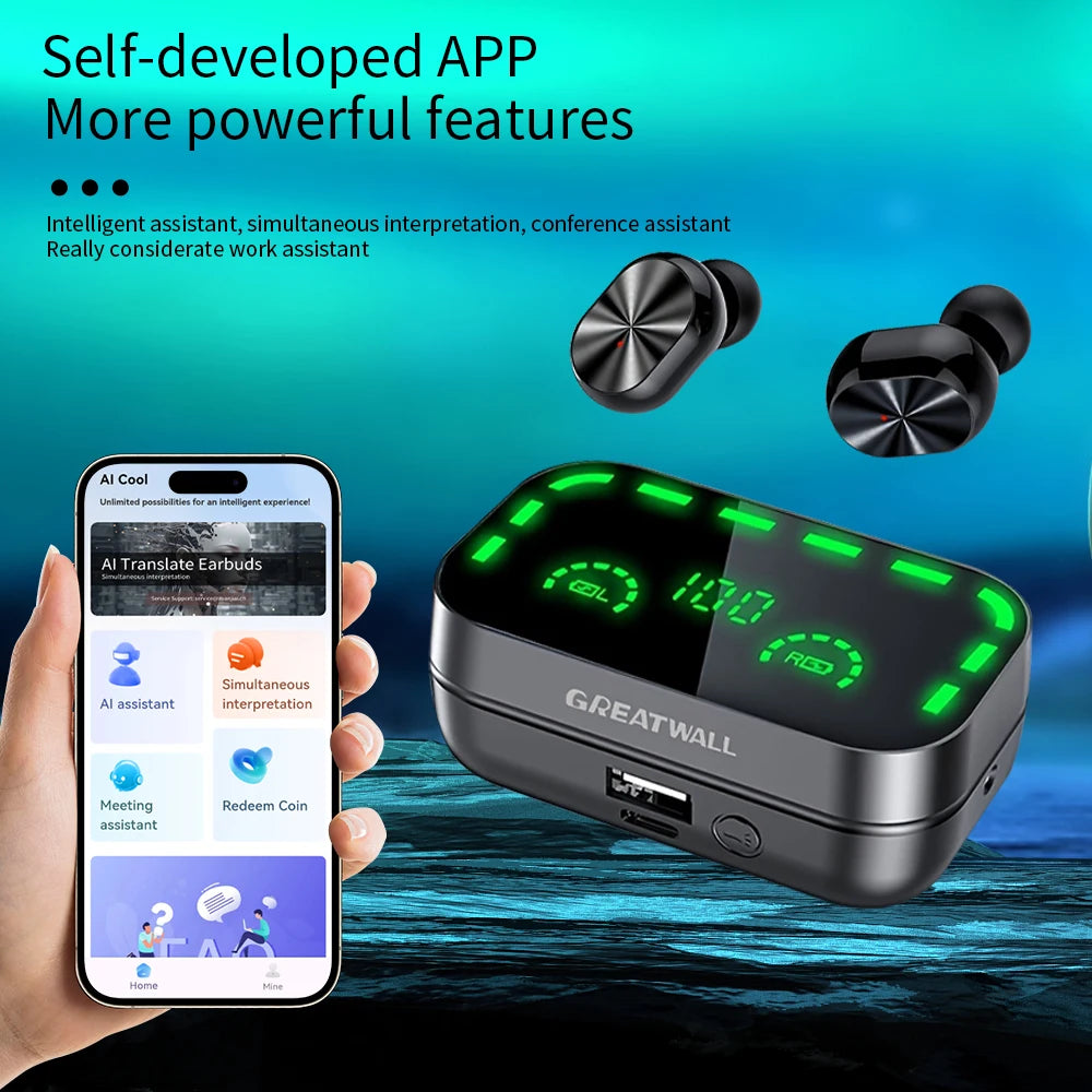 AI Smart Translator Earbuds – Real-Time Translation (144 Languages)