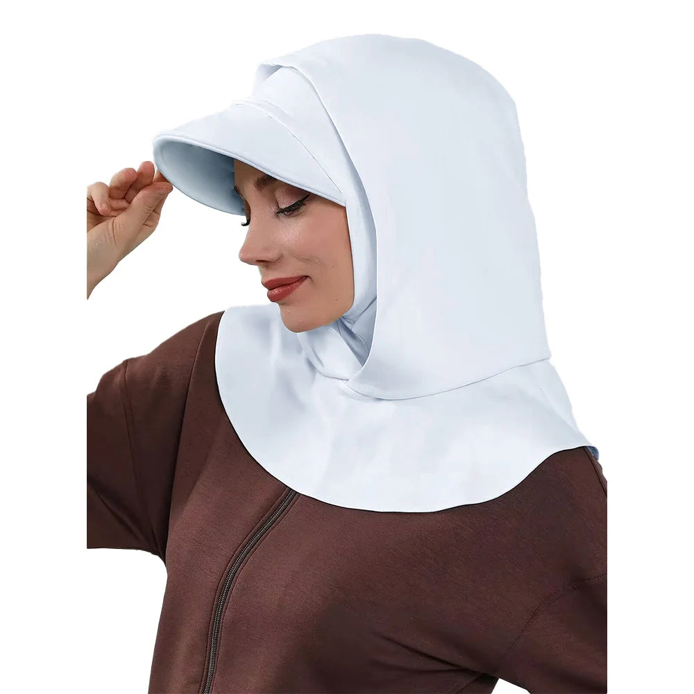 Full Coverage Bonnet Hijab with Visor – Ready to Wear