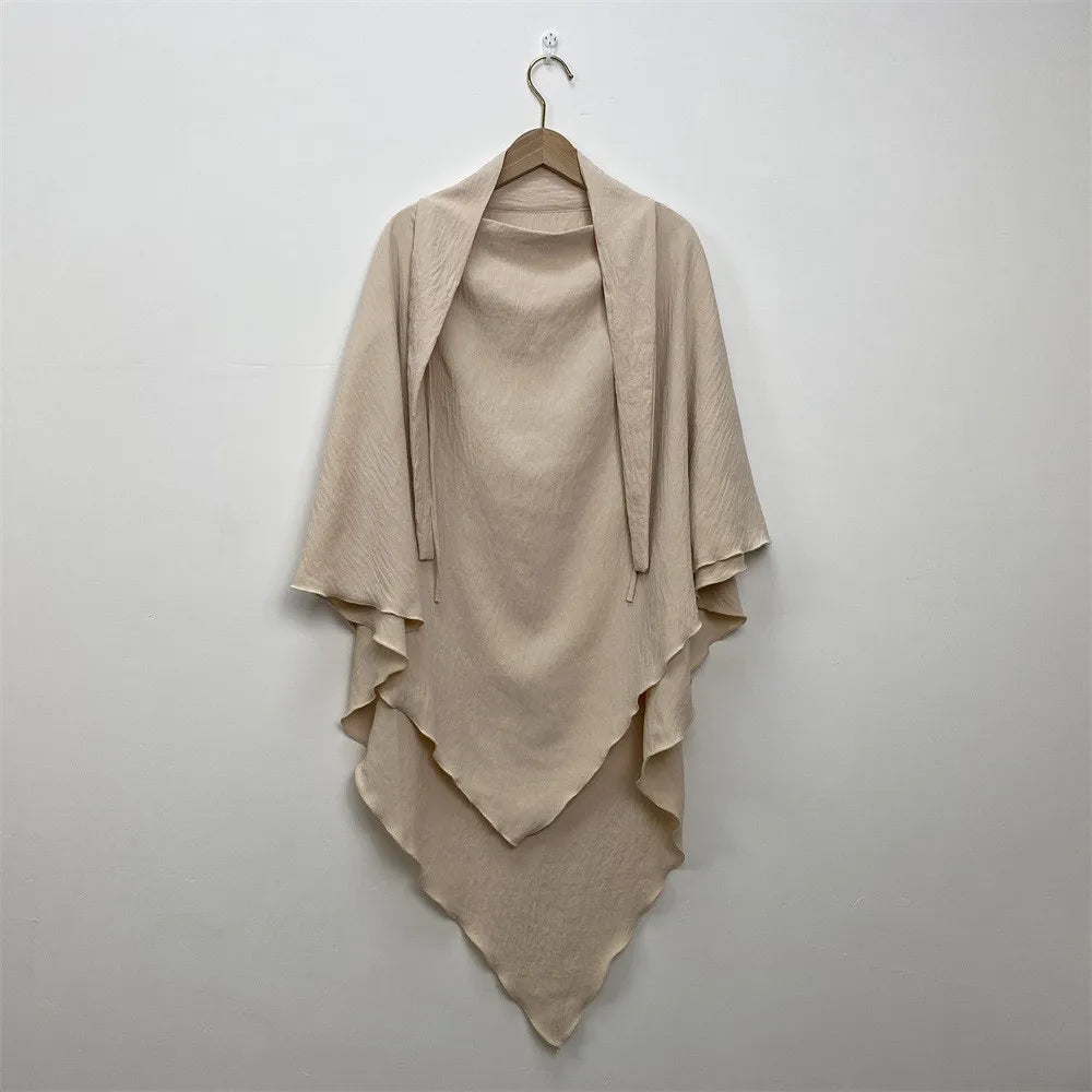 2-Layer Khimar Hijab – Elegant & Full Coverage