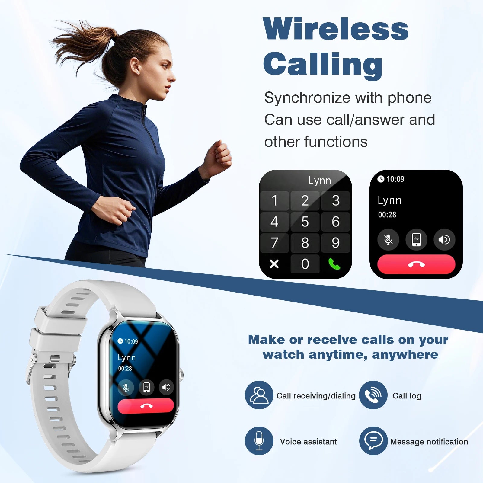Smart Watch with Calling & Fitness Tracking – iPhone & Android Compatible
