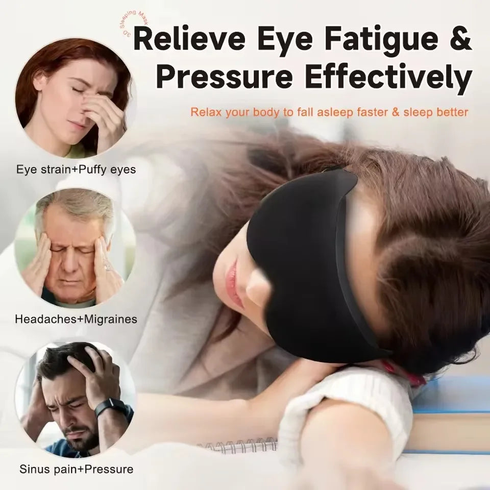 Soft Sleep Mask – Light Blocking Eye Mask for Deep Sleep
