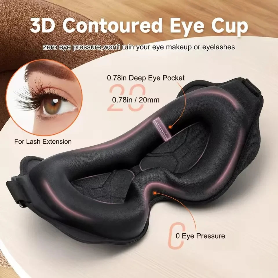 Soft Sleep Mask – Light Blocking Eye Mask for Deep Sleep